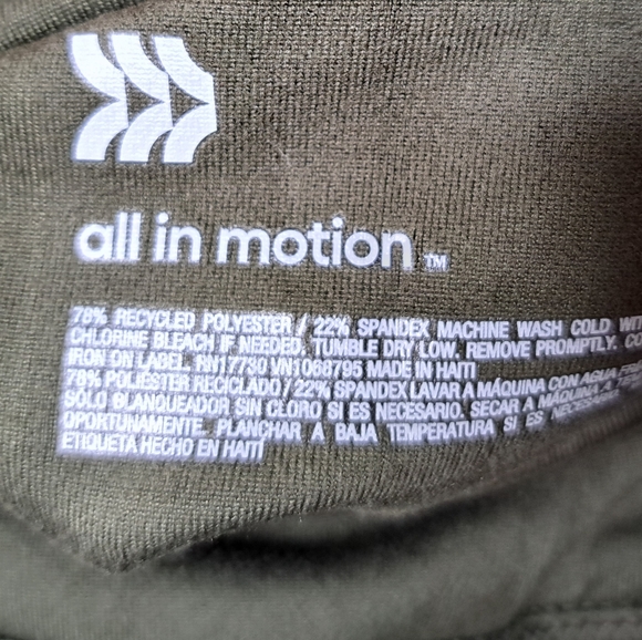 NWT All In Motion Simplicity Twist High Rise Leggings in Olive Green - Picture 9 of 9